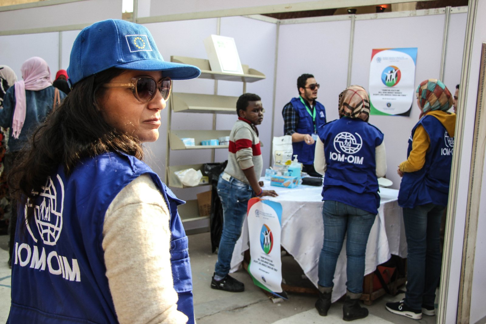 IOM colleagues at a field event
