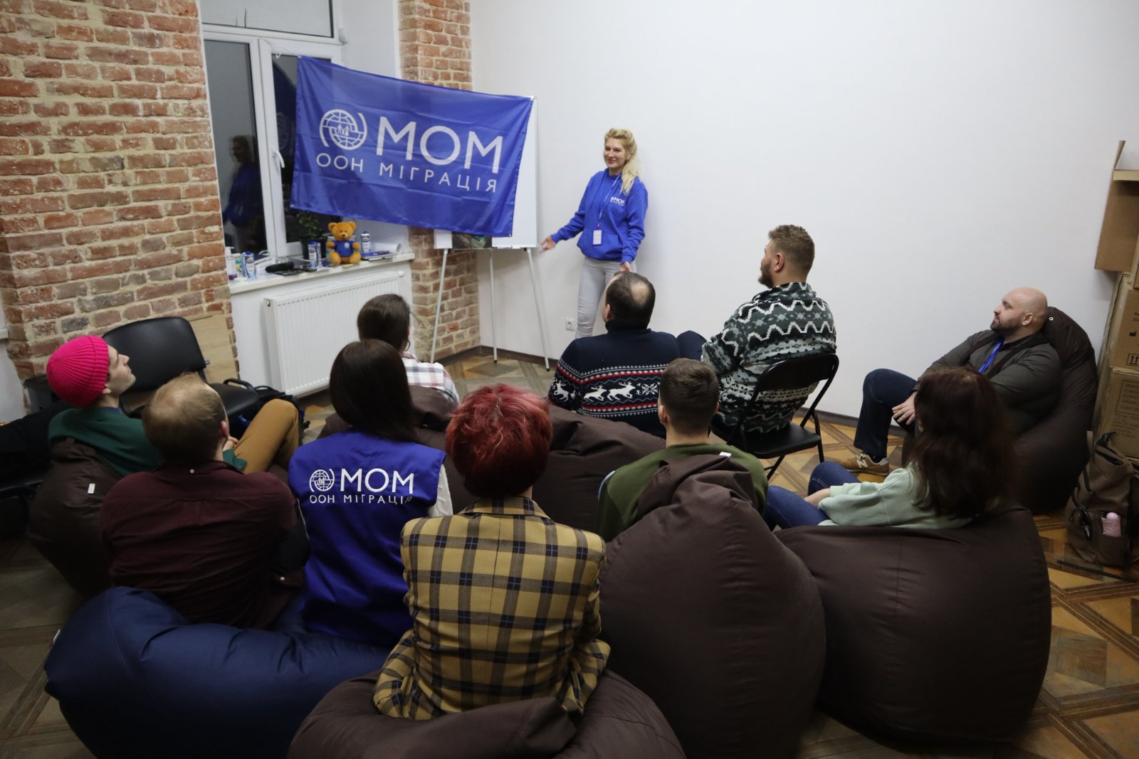 IOM colleagues in a responsible-AI training session